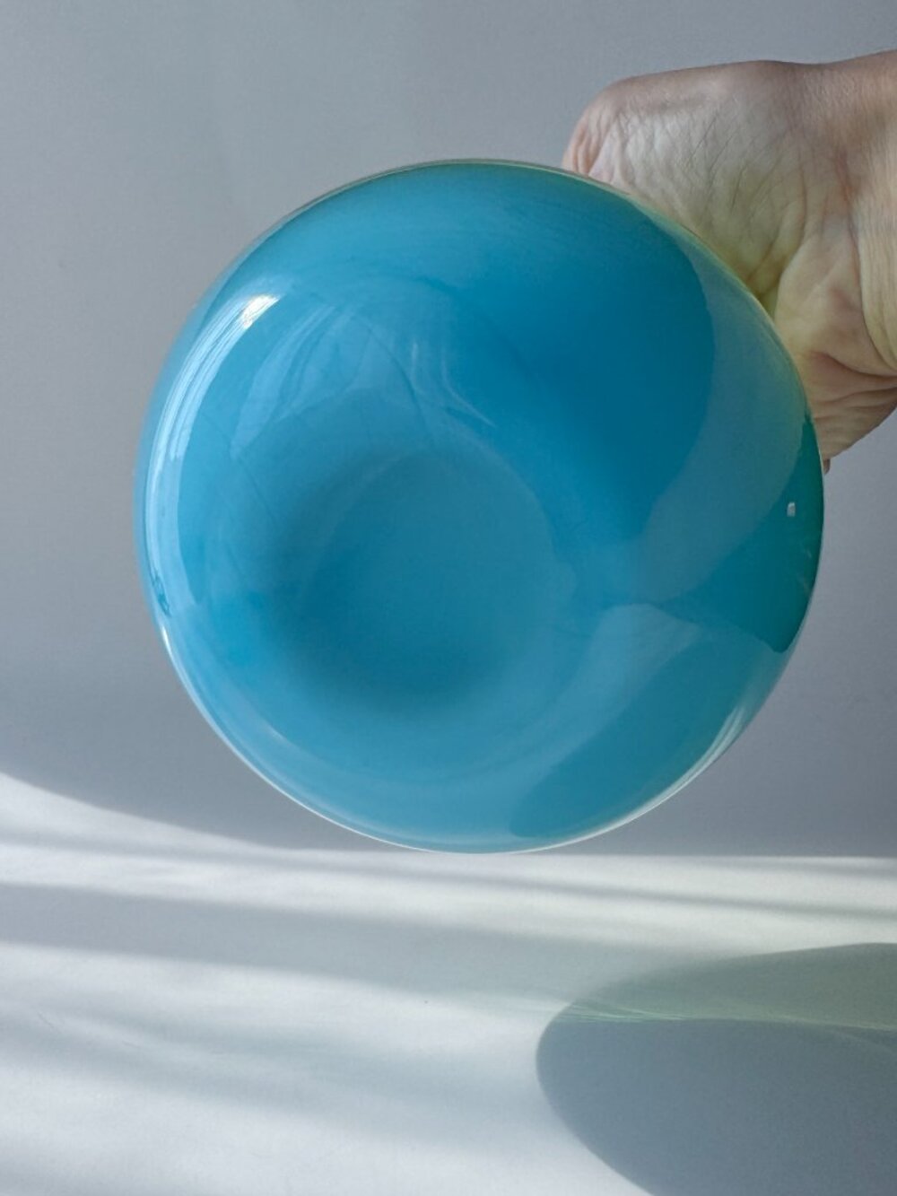 Ball Glass Bud Vase Blue & Green - Picture 17 of 17